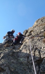 Lead climbing Langdale